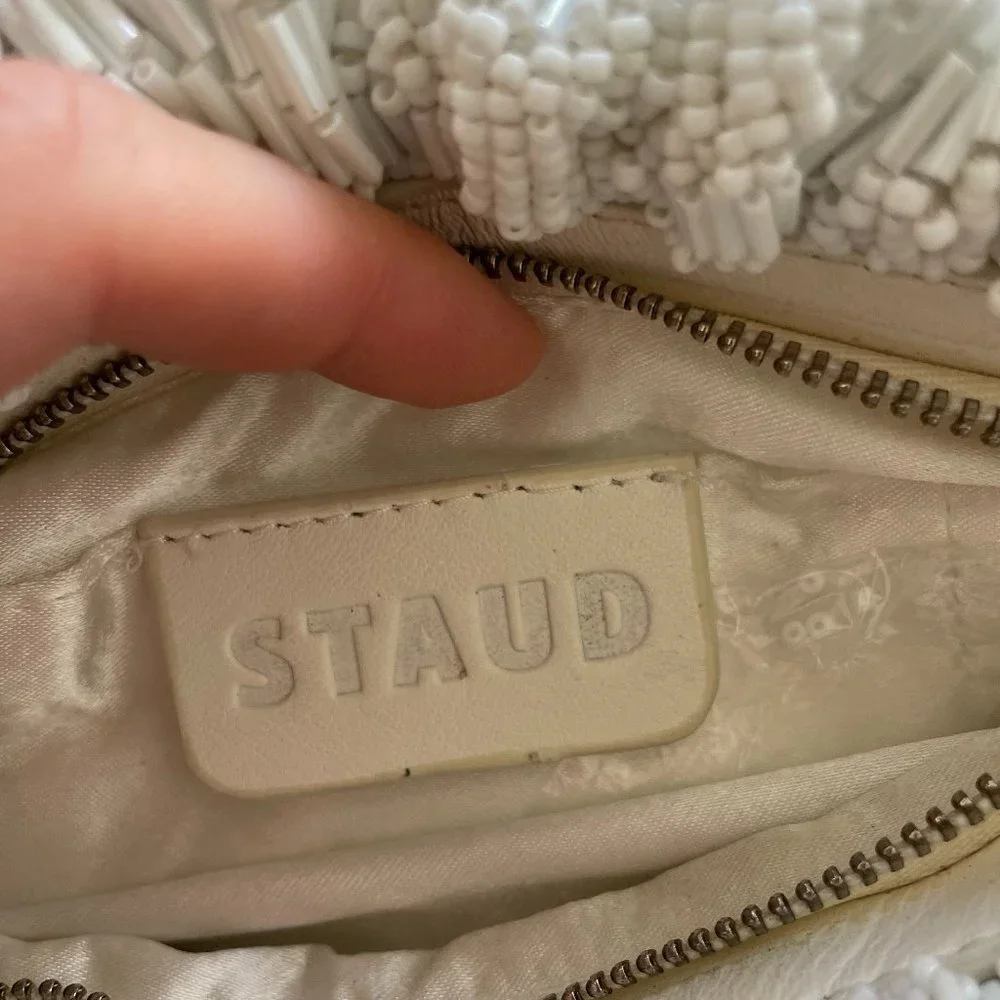 STAUD BEADED BEAN BAG CREAM SWIRL - Picture 8 of 11